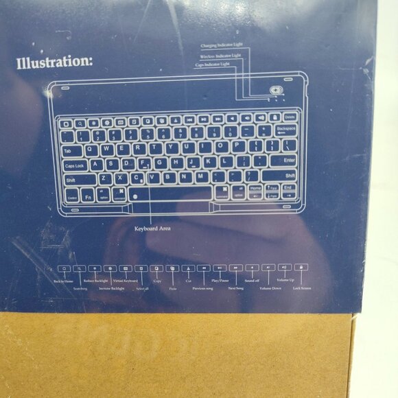 IVSO iPad Pro 12.9 2018 Gray Wireless Bluetooth Keyboard Case Stand - Picture 7 of 8